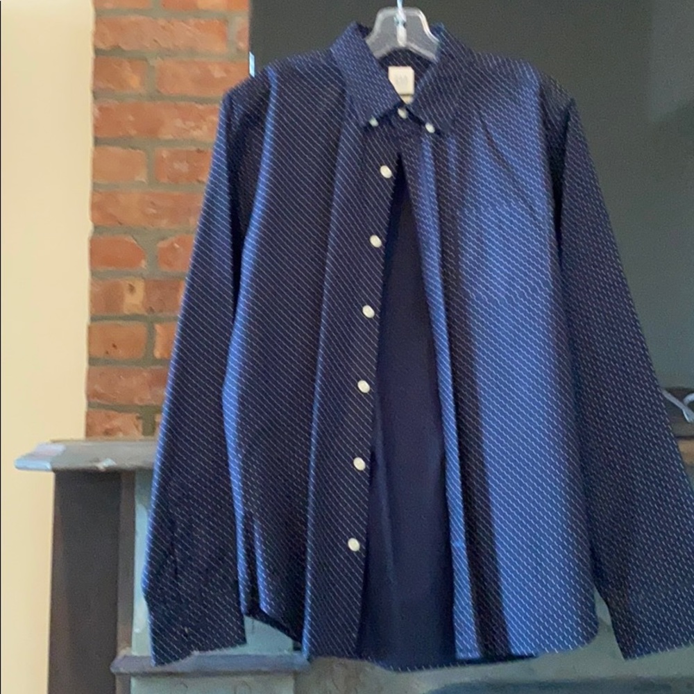 Men’s Gap slim medium navy and white button down